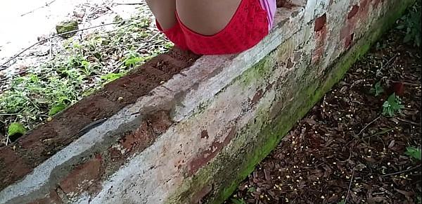 trendswife gets fucked in forest by ex lover boyfriend sex hard